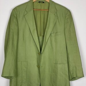 Avocado Green Sport Coat Lightweight Linen